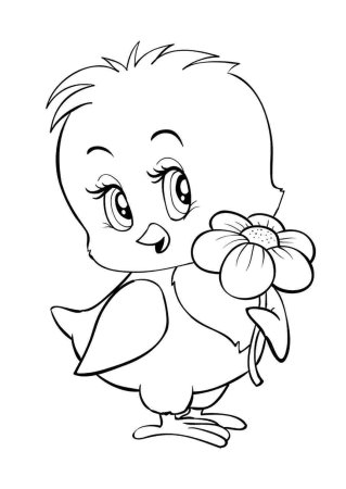 Цыпленок. Раскраски