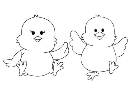 Утёнок раскраска для детей