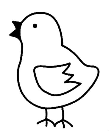 Трафарет цыпленка для рисования