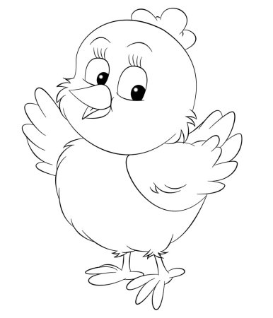 Цыпленок вылупляется из яйца раскраска