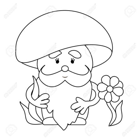 Лесовичок раскраска для детей