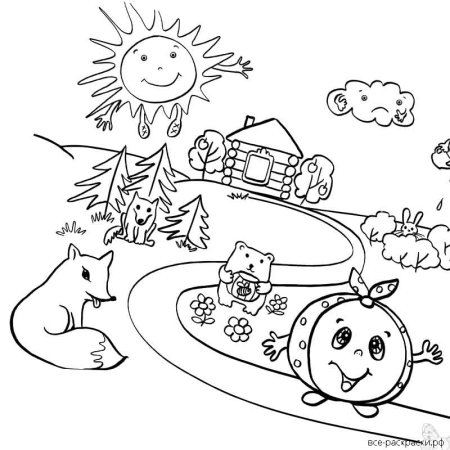 Раскраска "Колобок"