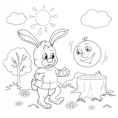 Иллюстрации к сказке Колобок раскраска для детей