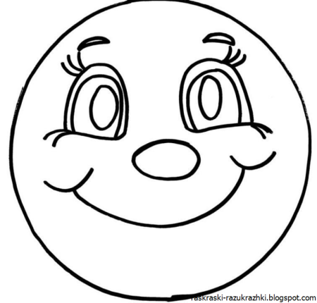 Колобок раскраска для малышей