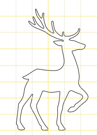 Трафарет оленя для вырезания