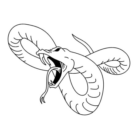 Змея трафарет для рисования