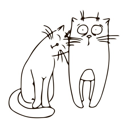 Котики пара контур