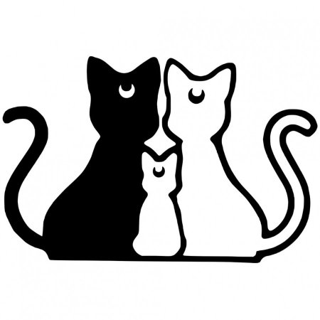 Трафарет кошки для торта