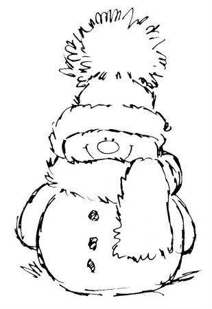 Новогодние трафареты Снеговик