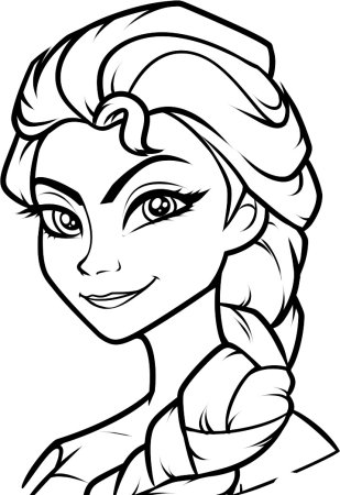 Эльза раскраска лицо