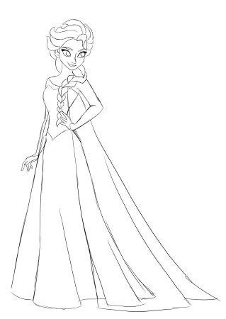 Эльза для рисования