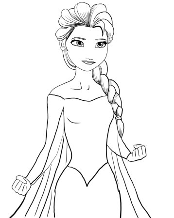 Разукрашка Эльза