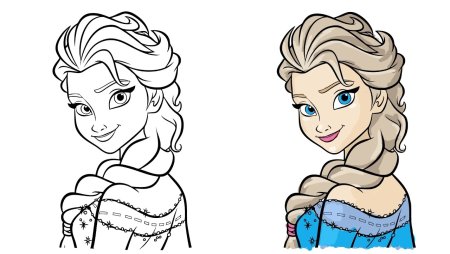 Холодное сердце раскраска цветная