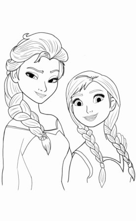 Портрет Эльзы раскраска