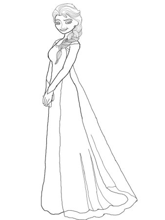 Эльза карандашом в полный рост