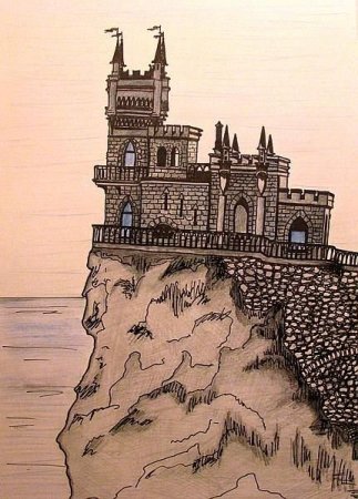 Ласточкино гнездо нарисо