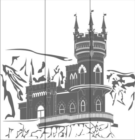 Ласточкино гнездо Крым вектор