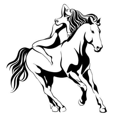 Лошадь для гравировки