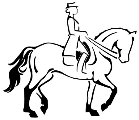 Силуэт лошади выездка
