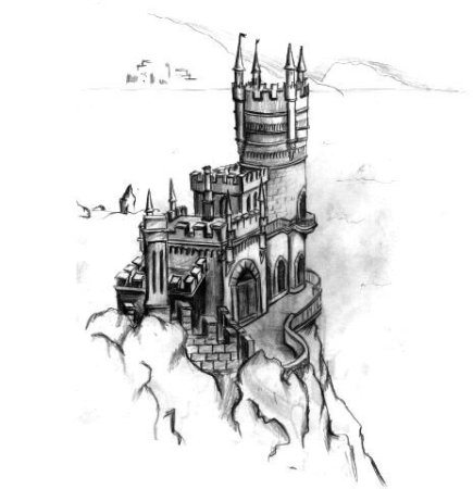 Ласточкино гнездо Крым вектор