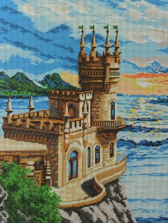 Алмазная живопись набор алмазной вышивки Ласточкино гнездо (аж-1758) 40х50 см
