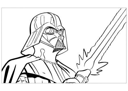 Раскраска Star Wars Дарт Вейдер