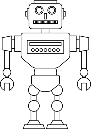 Разукрашка робот Валли