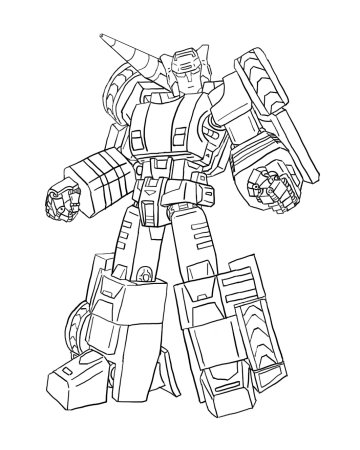 Робот раскраска для детей