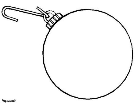 Новогодние игрушки контур