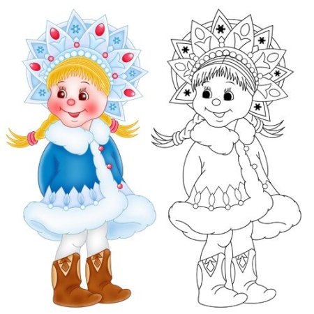 Дед Мороз раскраска