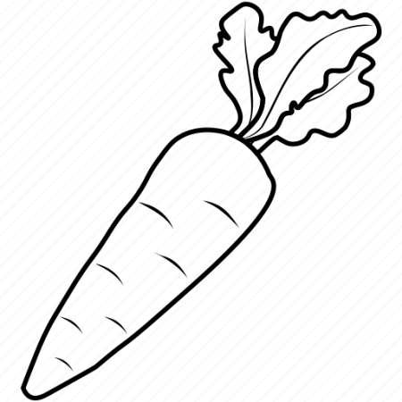 Морковь раскраска для детей