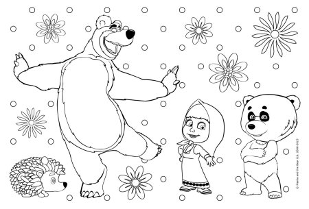 Маша из мультика Маша и медведь рисунок