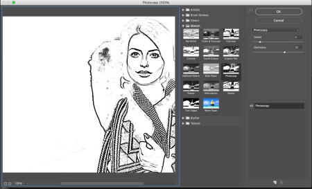 Контур рисунка в Photoshop