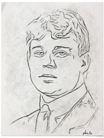 Сергей Есенин портрет карандашом