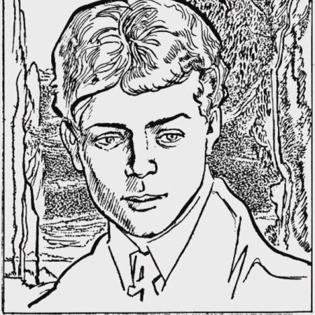 Набросок портрета Есенина