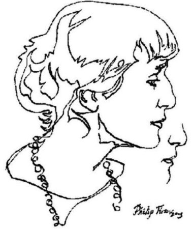 Портрет Ахматовой в профиль