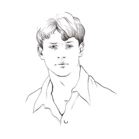 Портрет Есенина карандашом