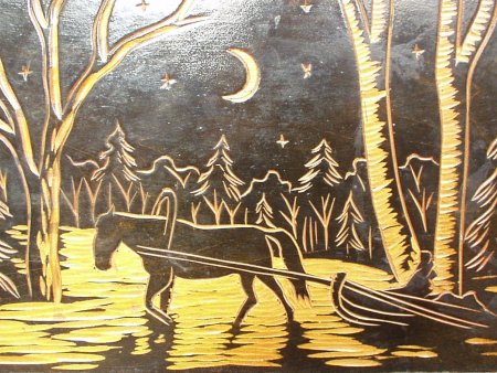 Чернолаковая резьба