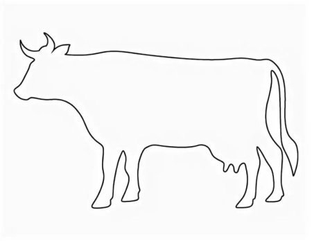 Корова контур
