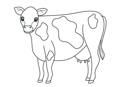 Трафарет коровы для вырезания