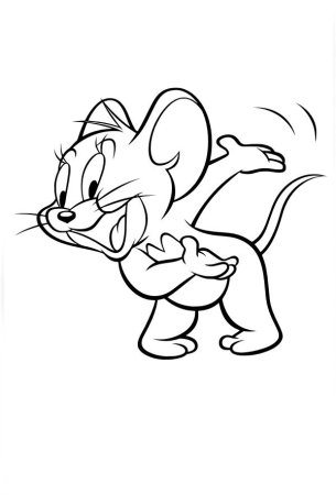 Мышонок Джерри чб