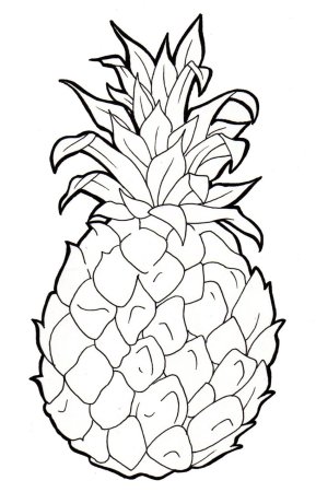 Ананас раскраска для детей