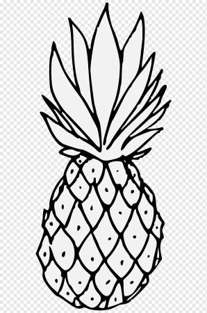 Ананас черный контур