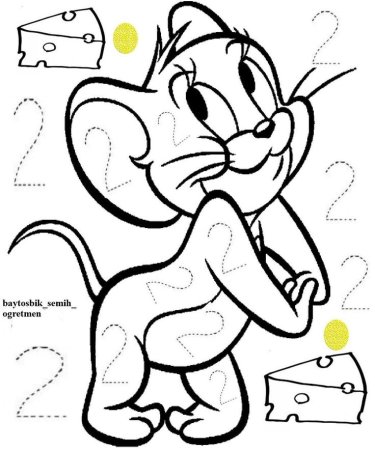Мышка Джерри для раскрашивания
