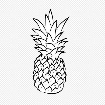 Дорисуй ананас