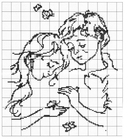 Схемы вышивки крестом черно-белые