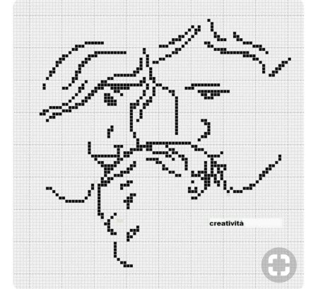 Схемы вышивки крестом монохром