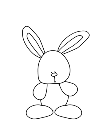 Трафарет зайчика для вырезания