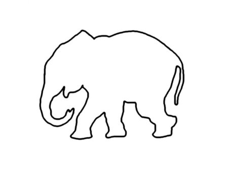 Трафарет слона для вырезания