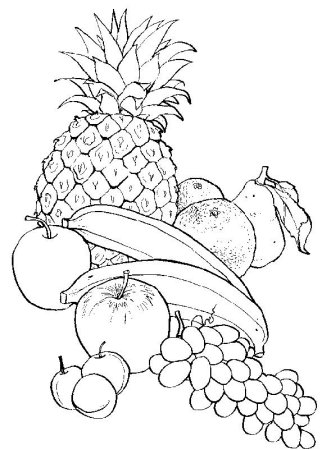 Натюрморт раскраска для детей